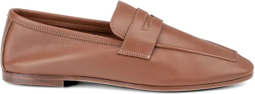 SOPHIQUE Essenziale leren loafers Bruin