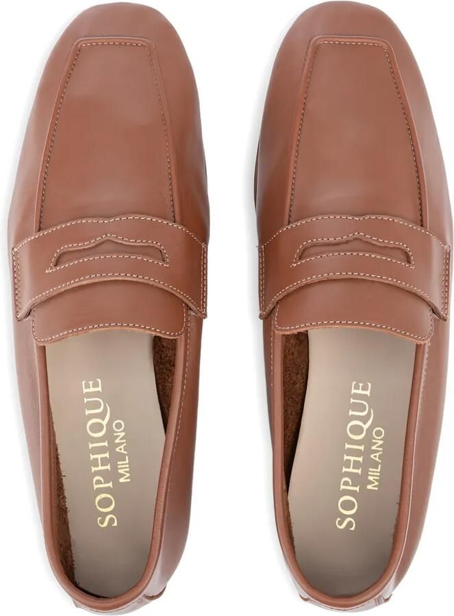 SOPHIQUE Essenziale leren loafers Bruin - Foto 2