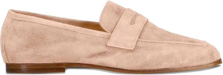 SOPHIQUE Essenziale penny suede loafers Beige