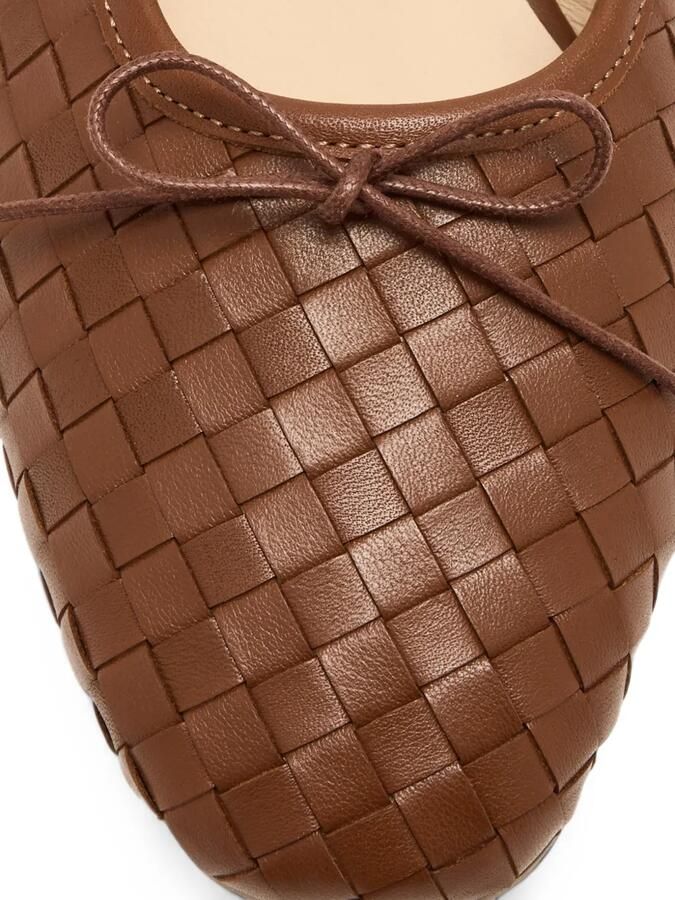 SOPHIQUE Poesia geweven loafers met strik-detail Bruin - Foto 3