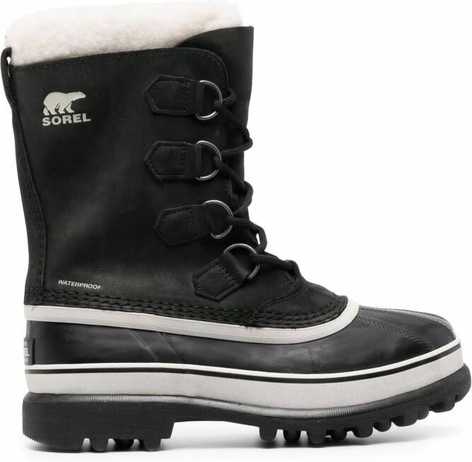 SOREL Caribou sneeuwlaarzen met veters Zwart