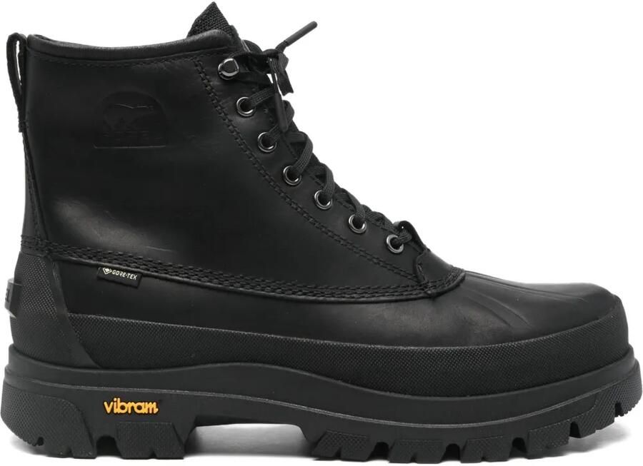 SOREL Daystorm leren veterlaarzen Zwart