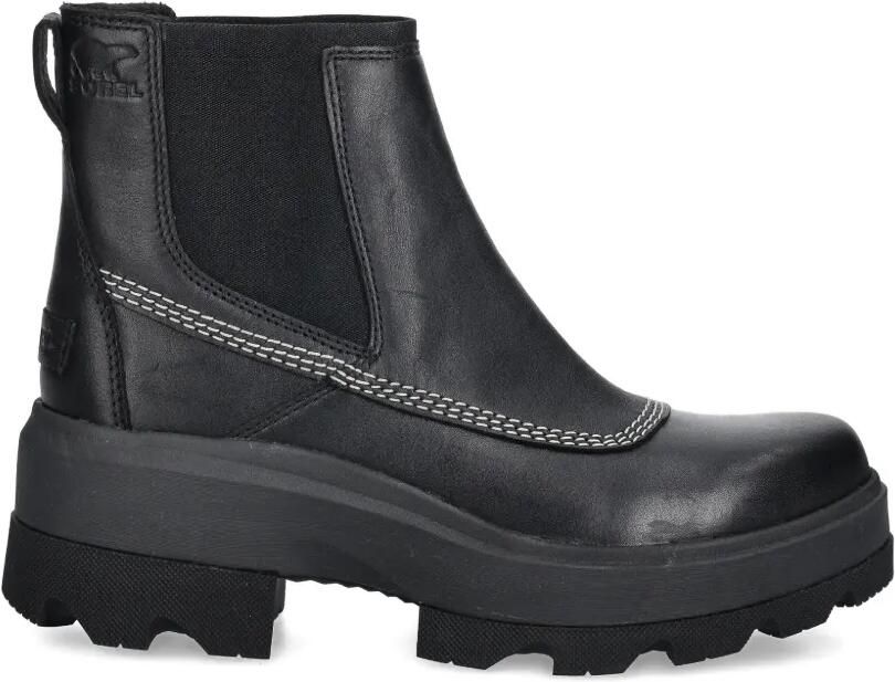 SOREL Joan Chelsea laarzen met chunky zool Zwart