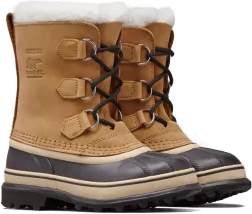 SOREL KIDS Leren veterlaarzen Bruin