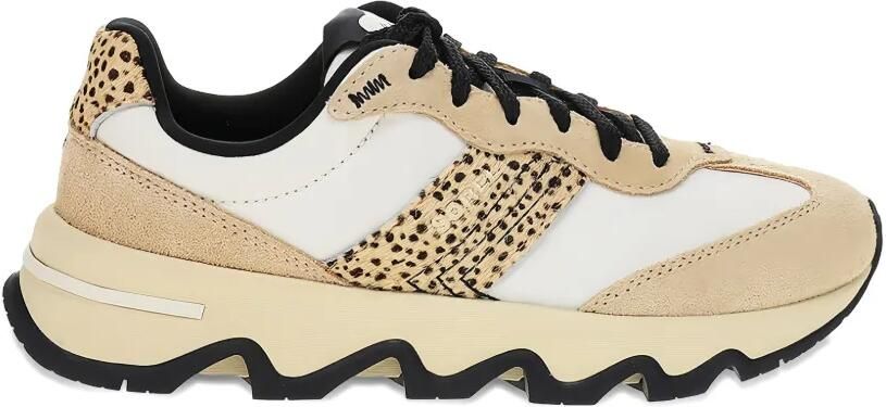 SOREL Kinetic Ember sneakers met dierenprint Beige