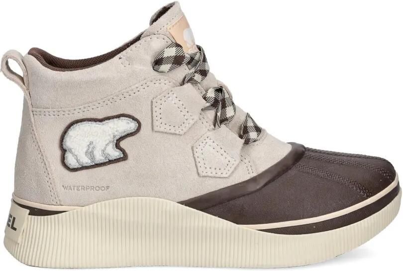 SOREL Out N About enkellaarzen met logo-applicatie Beige