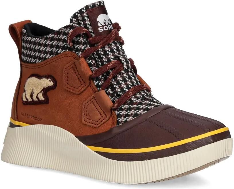 SOREL Out N About laarzen met pied-de-poule patroon Bruin - Foto 3