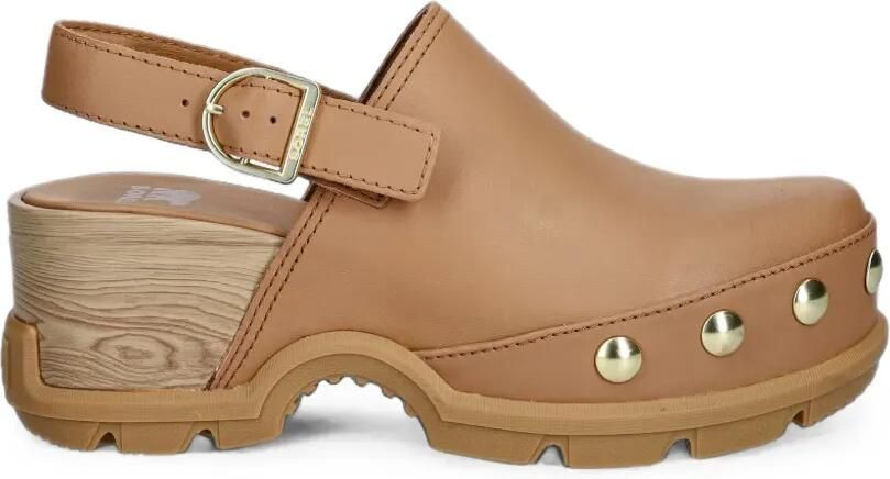 SOREL Slingback muiltjes met studs Bruin