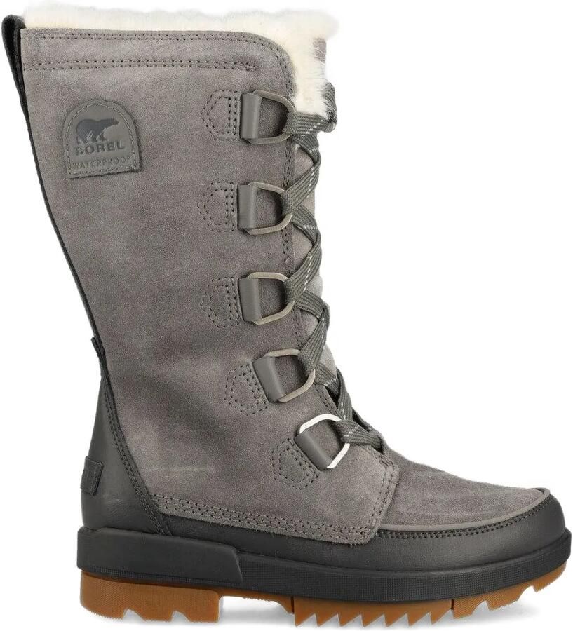 SOREL Winter laarzen met veters en textuur Grijs