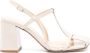 Souliers Martinez Frisia 75mm leren sandalen Beige - Thumbnail 1