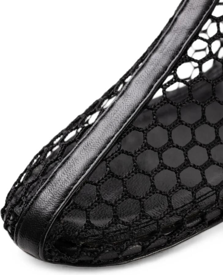 Souliers Martinez Enkellaarzen met mesh vlak en amandelvormige neus Zwart - Foto 2