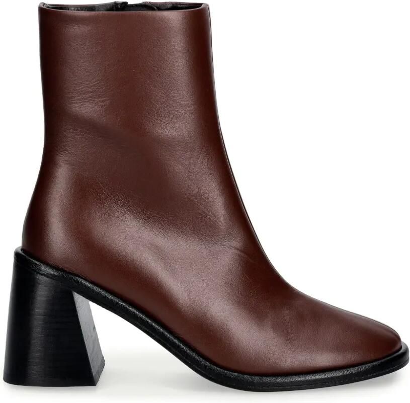 Souliers Martinez Teruel enkellaarzen met blokhak Bruin
