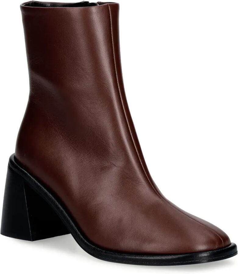 Souliers Martinez Teruel enkellaarzen met blokhak Bruin - Foto 2