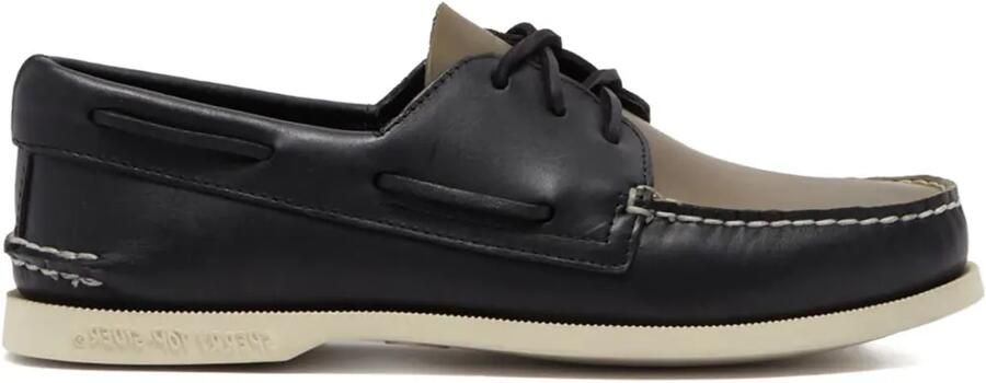 Sperry A O 3 Eye "Black White" bootschoenen Zwart