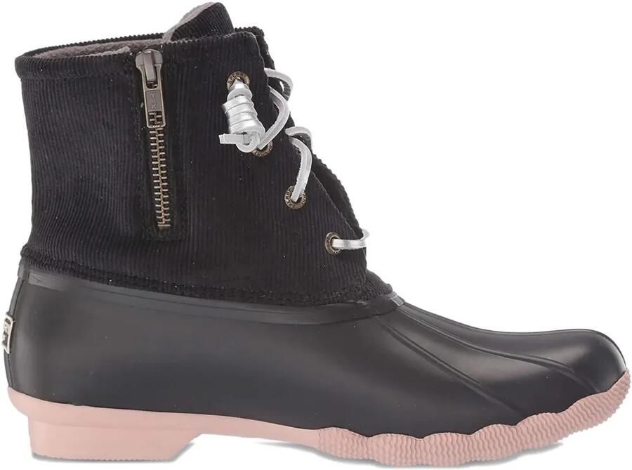 Sperry Saltwater ribfluwelen veterlaarzen Zwart