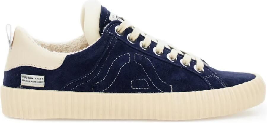 Springa Suède sneakers met borduurwerk Blauw