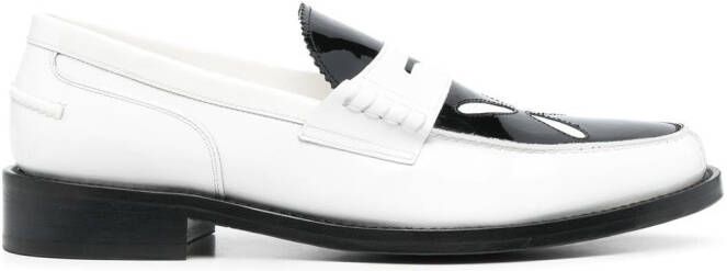 Stefan Cooke Leren loafers Zwart