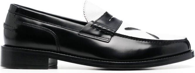 Stefan Cooke Leren loafers Zwart