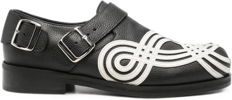 Stefan Cooke Gevlochten Biker gespschoenen Zwart