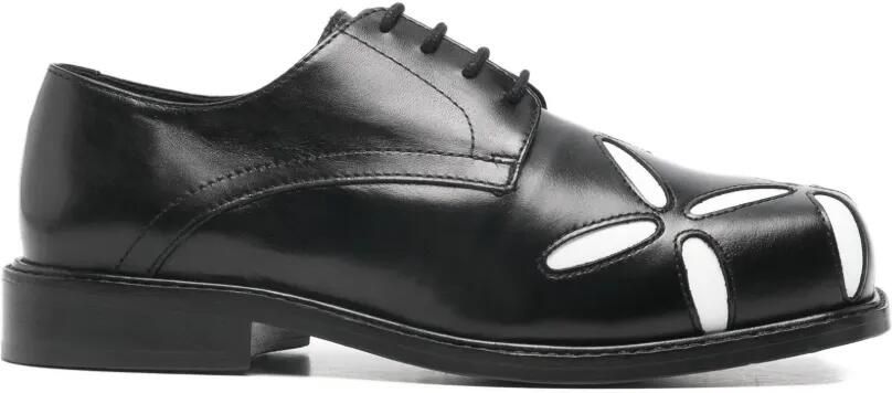 Stefan Cooke Oxford schoenen met vierkante neus Zwart