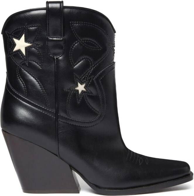 Stella McCartney Cloudy Alter Mat cowboylaarzen Zwart