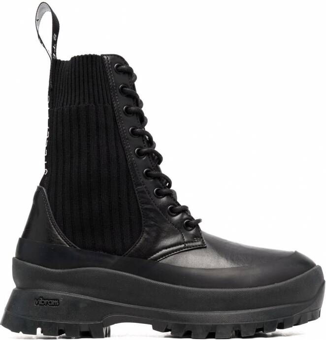 Stella McCartney Combat boots met veters Zwart