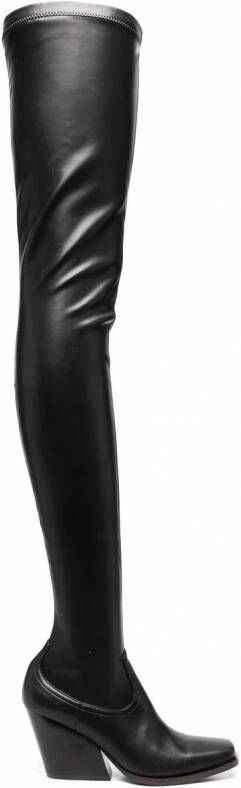 Stella McCartney Cowboy overknee laarzen Zwart