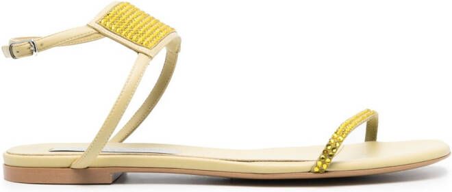 Stella McCartney Sandalen verfraaid met kristallen Geel