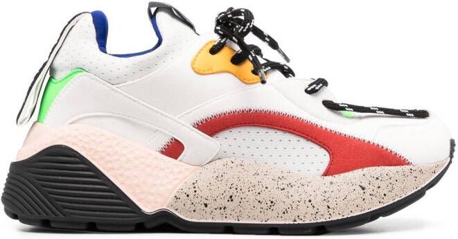 Stella McCartney Eclypse sneakers met colourblocking Wit