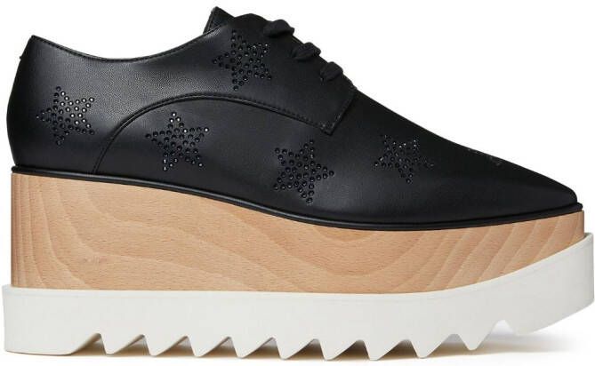 Stella McCartney Elyse Oxford schoenen met plateauzool Zwart