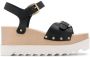 Stella McCartney Elyse sandalen met plateauzool Zwart - Thumbnail 1