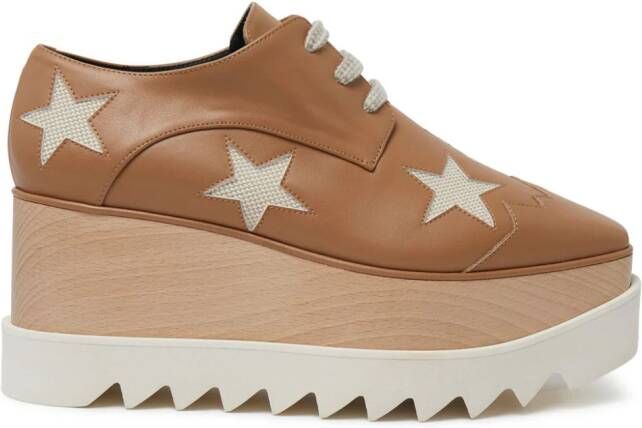 Stella McCartney Elyse Star brogues met plateauzool Beige