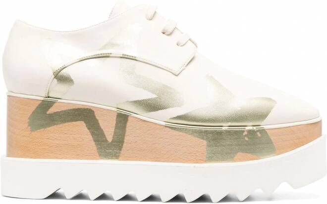 Stella McCartney Elyse schoenen met plateauzool Beige