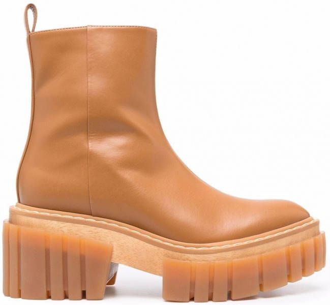 Stella McCartney Emilie enkellaarzen Bruin