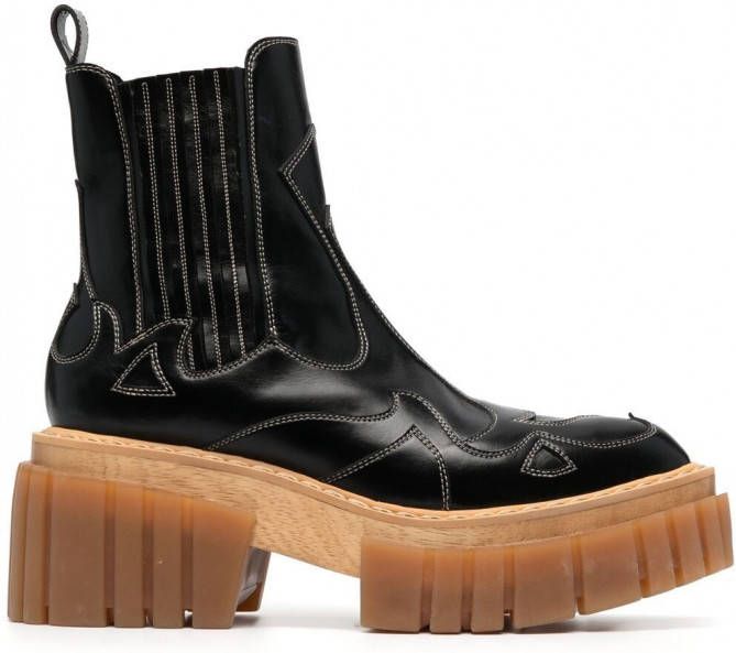 Stella McCartney Emilie enkellaarzen Zwart