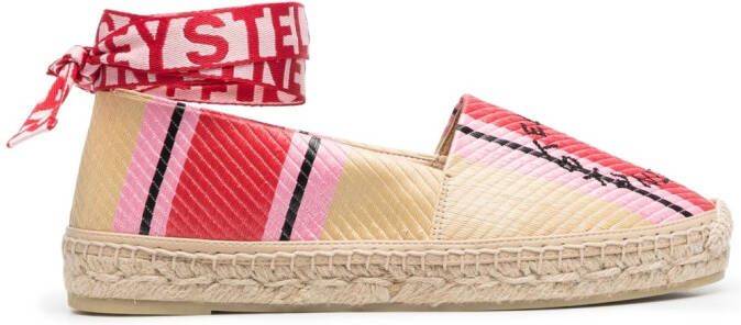 Stella McCartney Espadrilles met geborduurd logo Beige