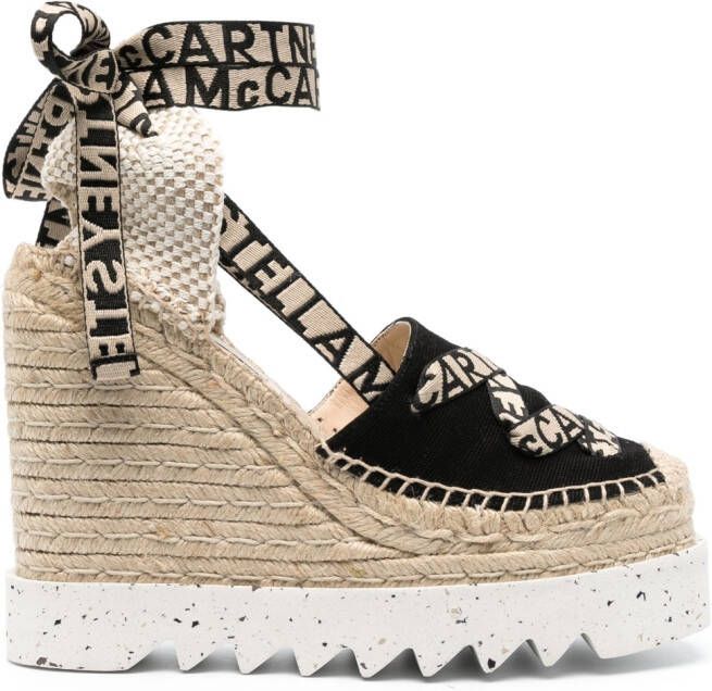 Stella McCartney Gaia Canvas espadrilles Zwart