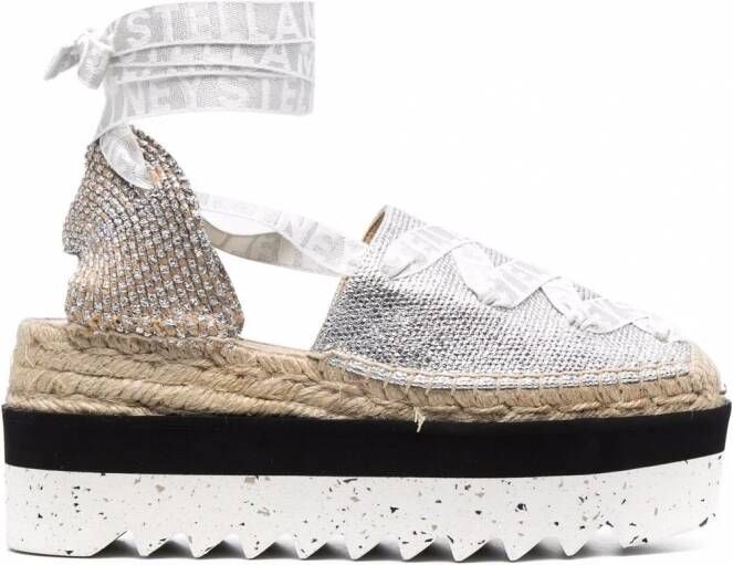 Stella McCartney Gaia espadrilles met plateauzool Grijs