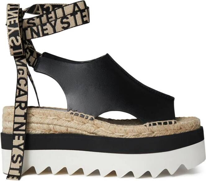 Stella McCartney Gaia espadrilles met plateauzool Zwart