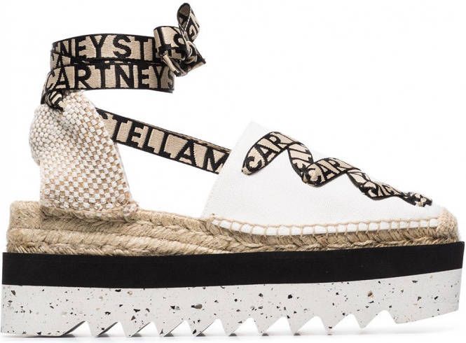 Stella McCartney Gaia espadrilles met veters Wit