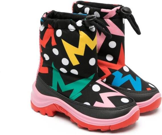 Stella McCartney Kids Snowboots met logoprint Zwart