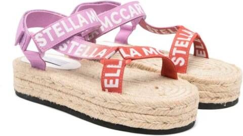 Stella McCartney Kids Sandalen met logoband Roze