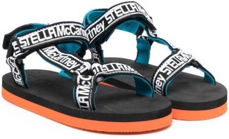 Stella McCartney Kids Sandalen met klittenband Zwart