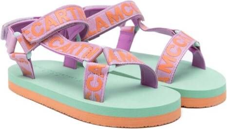 Stella McCartney Kids Sandalen met logoband Paars