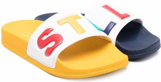 Stella McCartney Kids Slippers met logoprint Wit