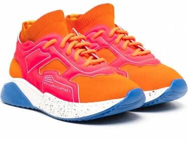 Stella McCartney Kids Sneakers met colourblocking Oranje