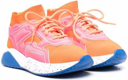 Stella McCartney Kids Sneakers met colourblocking Oranje