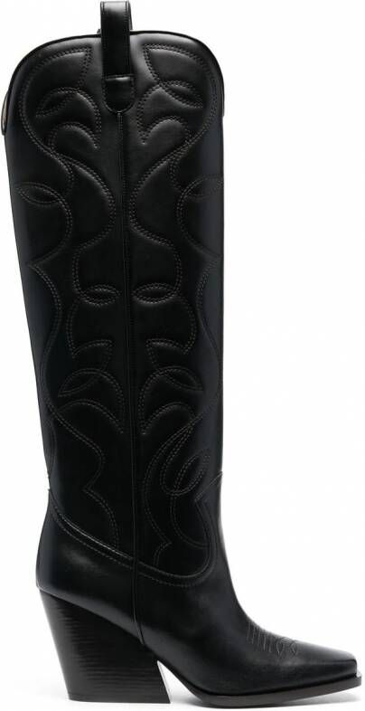 Stella McCartney Kniehoge cowboylaarzen Zwart