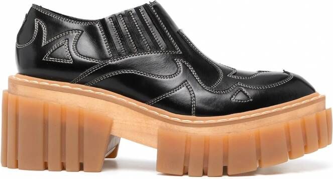 Stella McCartney Loafers met borduurwerk Zwart