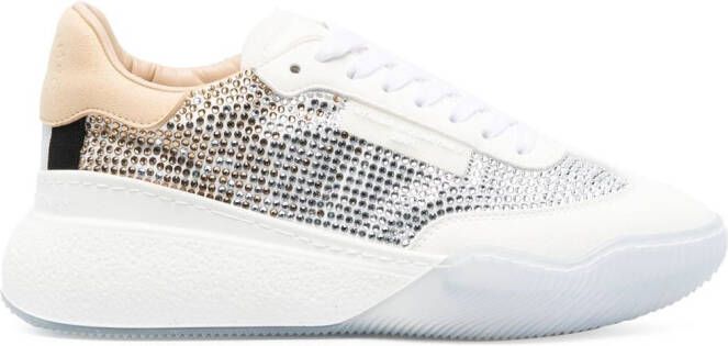 Stella McCartney Loop sneakers verfraaid met kristallen Wit